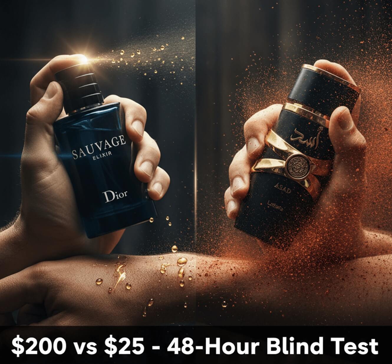 Dior Sauvage Elixir vs Lattafa Asad blind test