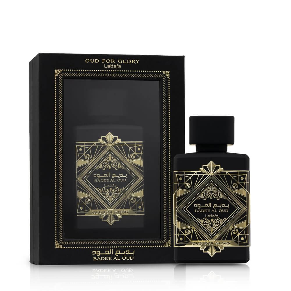 Lattafa Bade’e Al Oud Oud for Glory perfume bottle