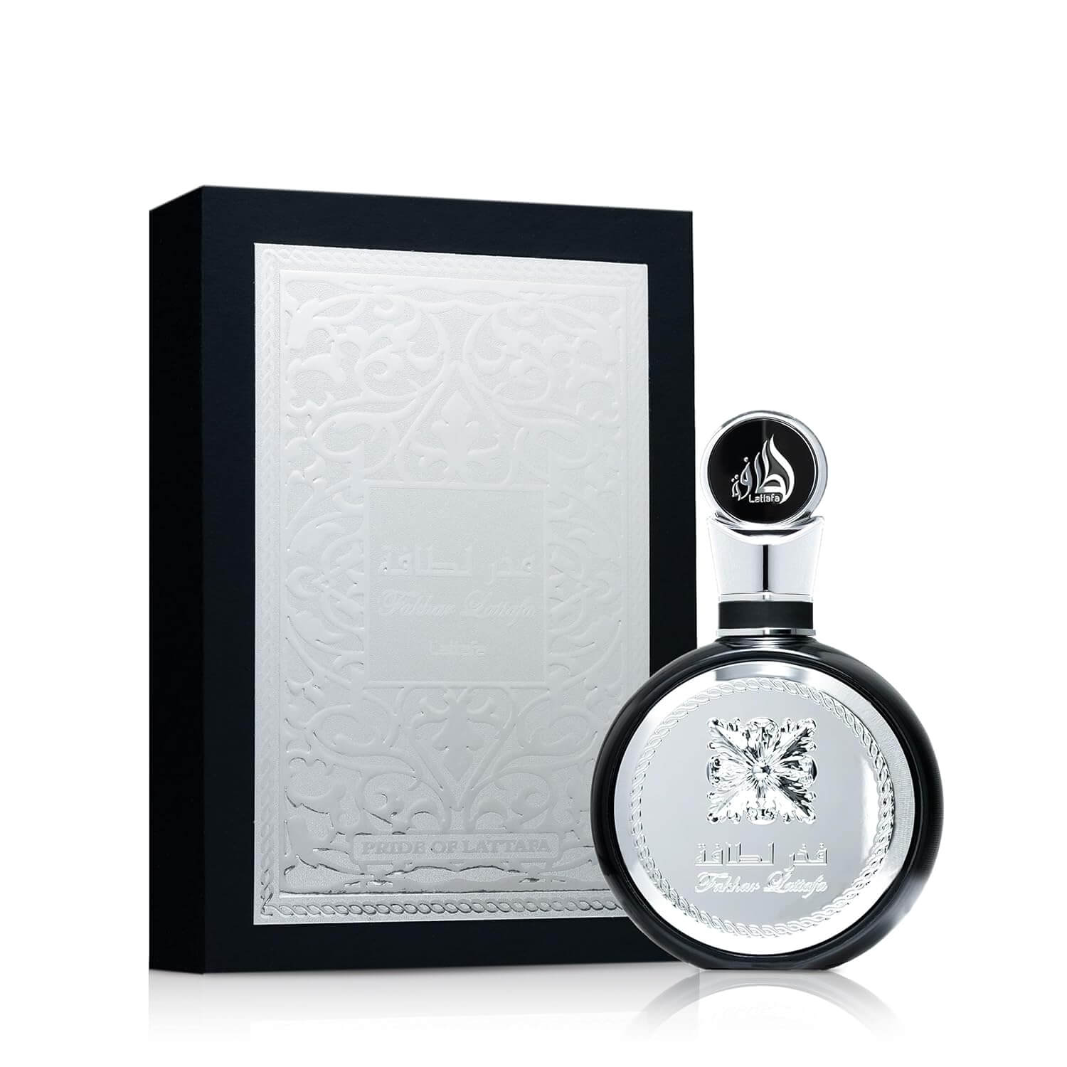 Lattafa Fakhar Black perfume bottle