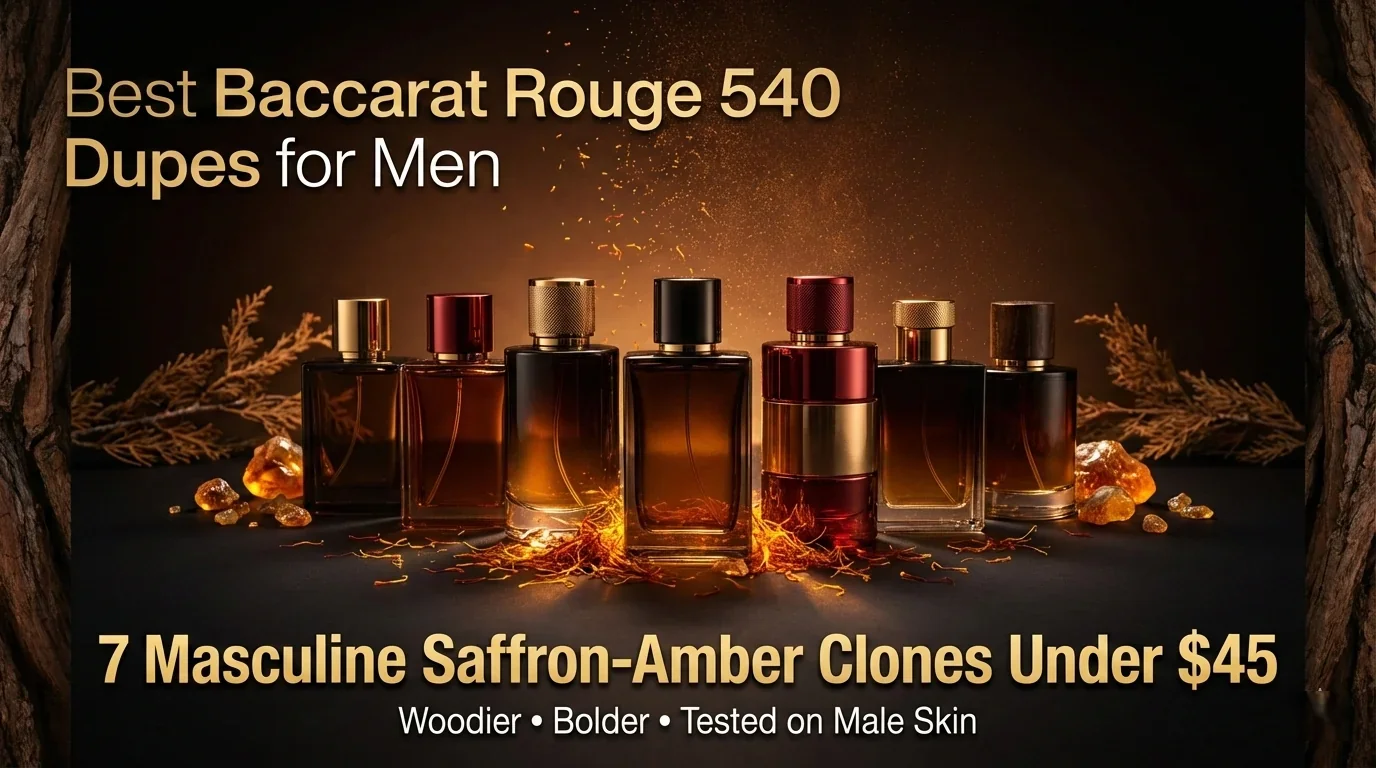 Best masculine Baccarat Rouge 540 dupes for men – 7 woodier saffron-amber clones under $45