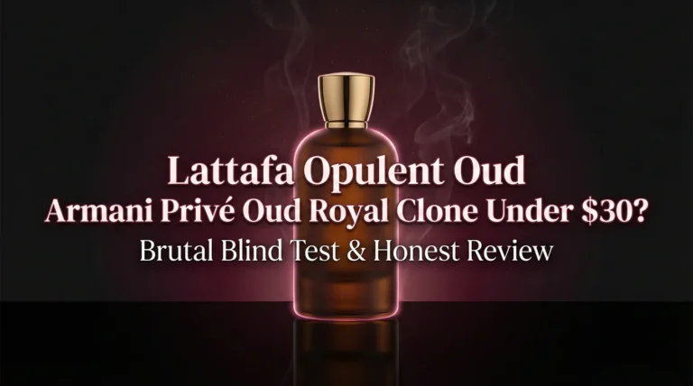 Lattafa Opulent Oud: Armani Privé Oud Royal Clone Under $30? Brutal Blind Test Review 19 Lattafa Opulent Oud perfume bottle – affordable Armani Privé Oud Royal clone under $30 review