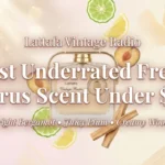 featured image for Lattafa Vintage Radio review – elegant perfume bottle with fresh bergamot, plum, and palo santo elements, soft pink and beige background