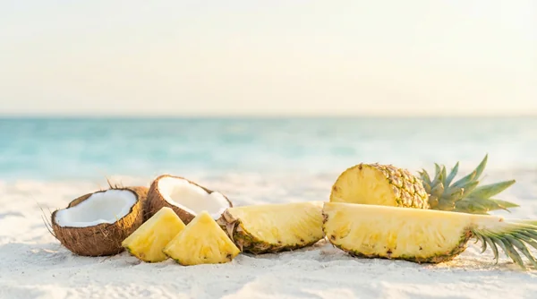 Artistic representation of pure tropical pineapple in perfume – juicy fruit with coconut and beachy vibes