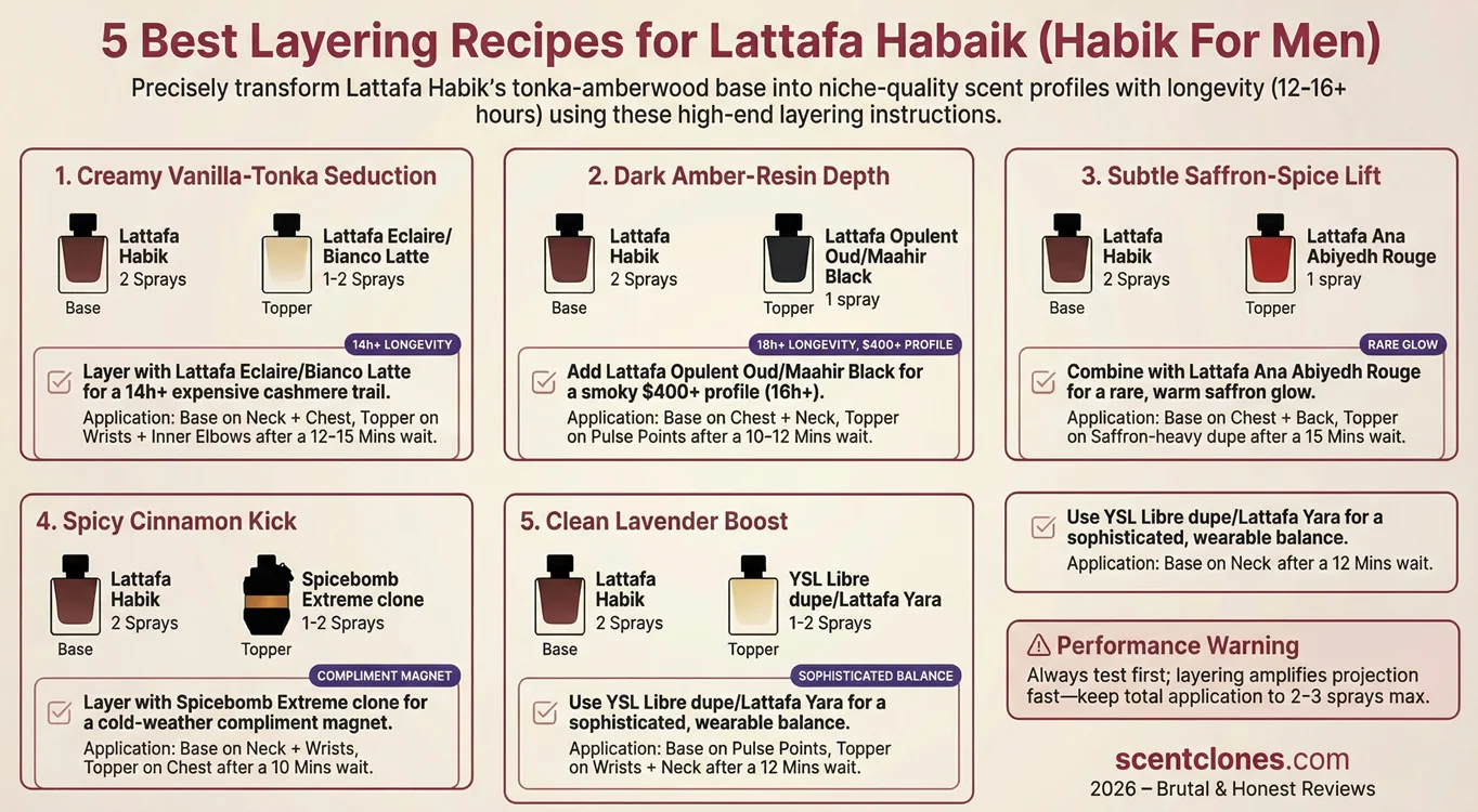 Habik Layering Recipes – 5 Best Combos Infographic