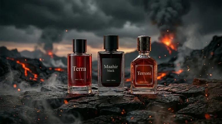 Maison Alhambra Terra vs Lattafa Maahir Black: Which is the Best 95% Match Terroni Clone? 34 Maison Alhambra Terra vs Lattafa Maahir Black perfume bottles comparison – which is the closest Orto Parisi Terroni clone?