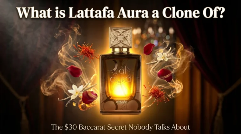 What is Lattafa Aura a Clone Of? The $30 Baccarat Secret Nobody Talks About 128 Lattafa Aura perfume bottle as a Baccarat Rouge 540 Extrait clone with luxurious saffron and amber notes