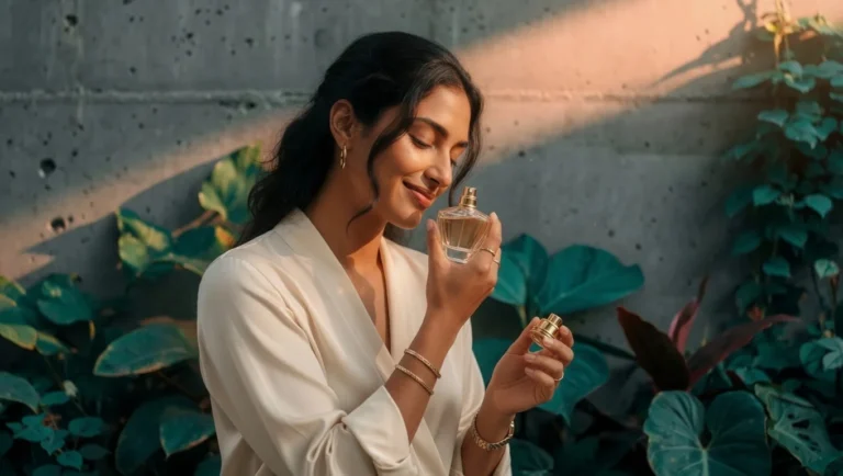 A premium amber perfume bottle on a sleek surface illustrating how to revive a fragrance that lost its scent