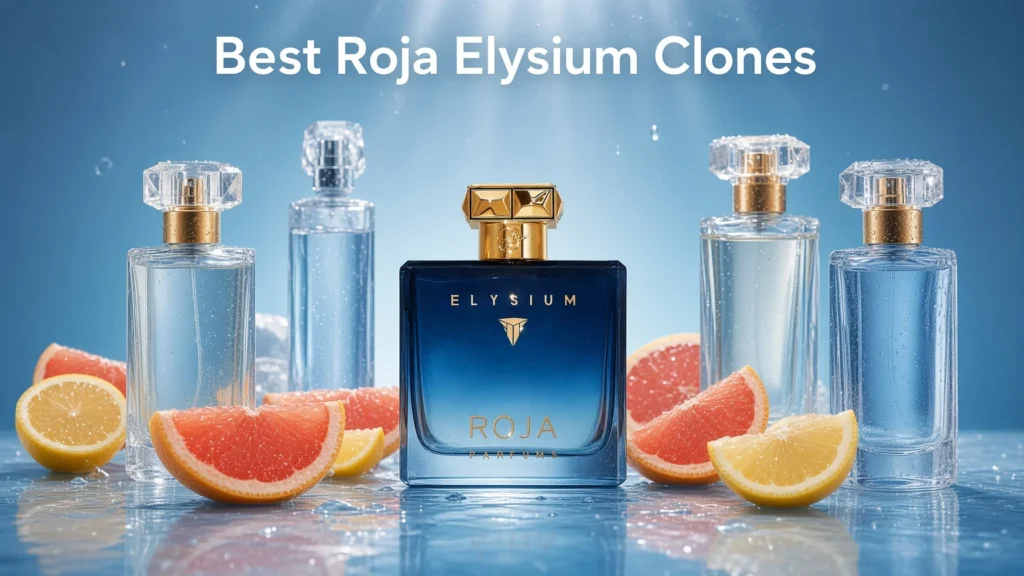 Best Roja Elysium clones – affordable perfume alternatives under $50 with citrus and blue tones